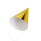 25 Pack Mixed Metallic Foil Cone Party Hats, Pre - Strung Paper Birthday Hats - 5"x7" - Bell Racket Store