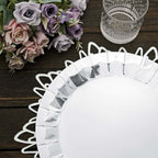 25 - Pack Paper 12" Round Charger Plates in Metallic Silver with Geometric Prism Design - Disposable 400GSM Serving Trays - Bell Racket Store