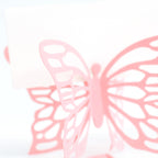25 - Pack Paper Butterfly Place Card Holders Pink with White Printable Cards - 3D Free Standing Table Number Stands 3"x5" - Bell Racket Store
