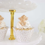 25 - Pack Paper Cupcake Wrappers Lace Laser Cut Design White - Muffin Baking Cup Trays for Events - Bell Racket Store