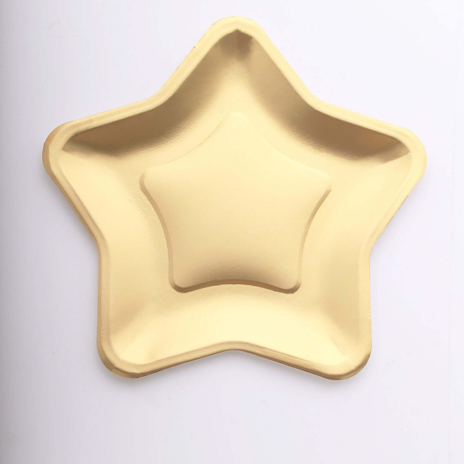 25 - Pack Paper Star Shaped Dinner Plates Matte Gold - Eco - friendly Disposable 300GSM Party Plates for Starry - Themed Events 9" - Bell Racket Store