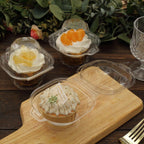 25 - Pack Plastic Cupcake Container Boxes Clear - Single Clamshell - Packaging with Stackable Dome Lid for Events & Bakeries 4" - Bell Racket Store