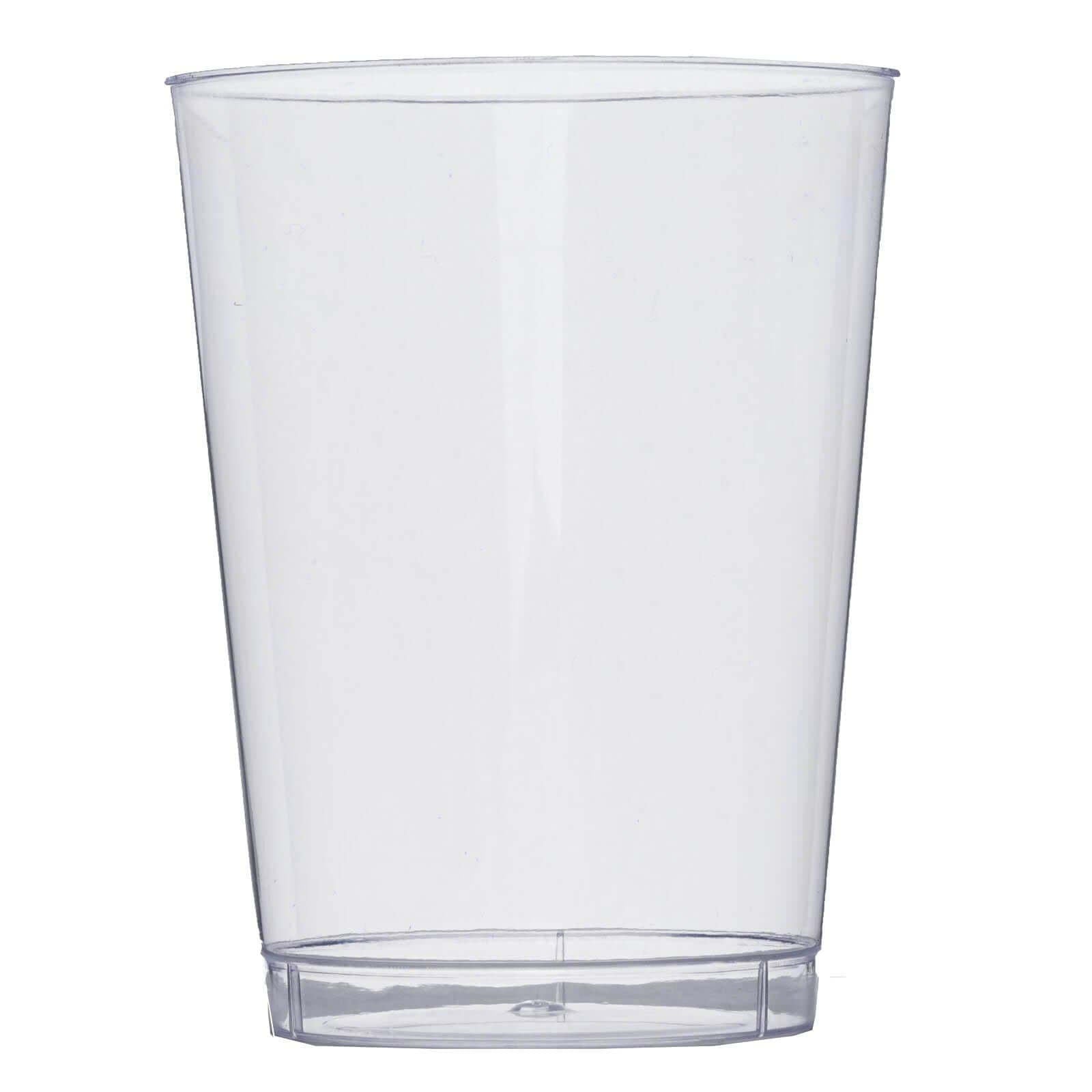 25 - Pack Plastic Tumbler Cups Clear - Stylish Disposable Party Glasses 10oz - NestOCart