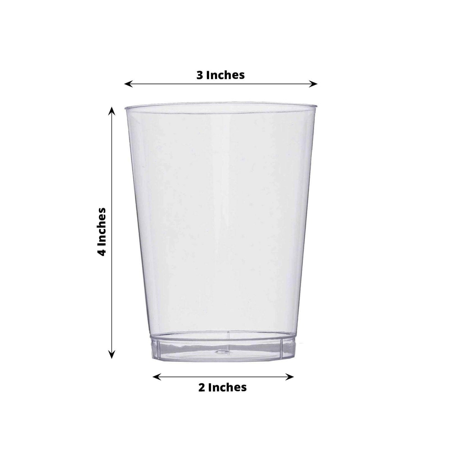 25 - Pack Plastic Tumbler Cups Clear - Stylish Disposable Party Glasses 10oz - NestOCart