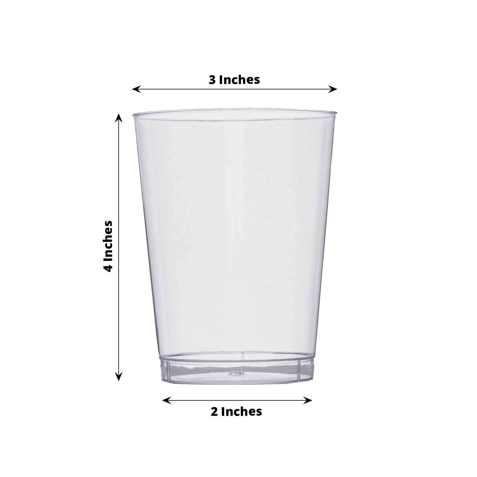 25 - Pack Plastic Tumbler Cups Clear - Stylish Disposable Party Glasses 10oz - NestOCart