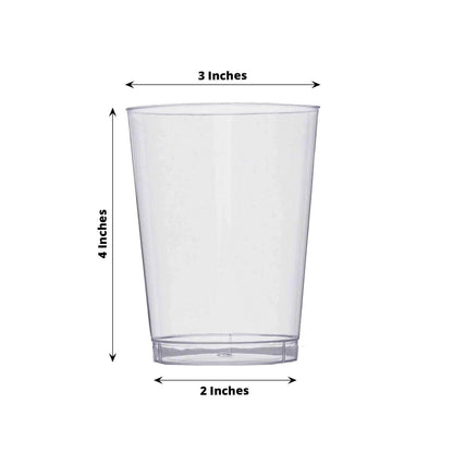 25 - Pack Plastic Tumbler Cups Clear - Stylish Disposable Party Glasses 10oz - NestOCart