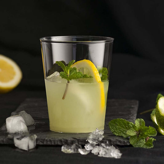 25 - Pack Plastic Tumbler Cups Clear - Stylish Disposable Party Glasses 10oz - NestOCart