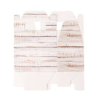25 Pack Rustic White Candy Gift Tote Gable Boxes With Wood Plank Pattern, Party Favor Treat Boxes - 4"x2.5"x4.5" - Bell Racket Store
