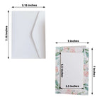 25 - Pack Thank You Cards White Pink Peony Floral Design with Envelopes - Picture Insert Invitation Cards for Parties & Milestones 3.5"x5.5" - Bell Racket Store