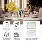 25 - Pack Thank You Cards White Pink Peony Floral Design with Envelopes - Picture Insert Invitation Cards for Parties & Milestones 3.5"x5.5" - Bell Racket Store