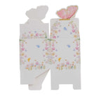 25 Pack White Pink Glitter Butterfly Top Candy Gift Boxes, 3"x4" Spring Floral Party Favor Boxes - Bell Racket Store