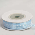 25 Yards 1/8" Light Blue Satin Polka Dot Ribbon - Clearance SALE - Bell Racket Store