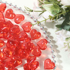 250 Pcs Acrylic Heart Diamond Gems Red Vase Fillers - Romantic Translucent Table Scatters for Valentineâ€™s Day & Events - Bell Racket Store
