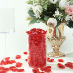 250 Pcs Acrylic Heart Diamond Gems Red Vase Fillers - Romantic Translucent Table Scatters for Valentineâ€™s Day & Events - Bell Racket Store