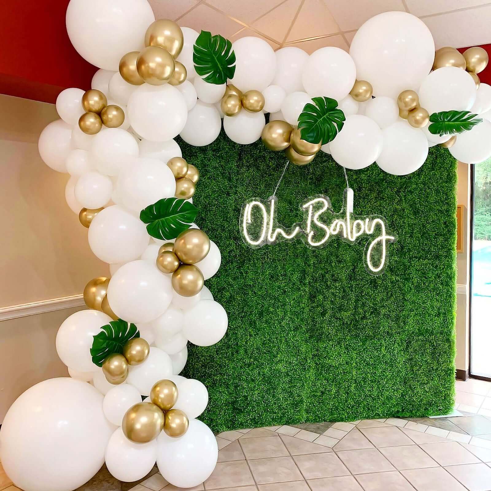 26" Oh Baby Neon Light Sign, LED Reusable Wall DÃ©cor Lights With 5ft Hanging Chain - Bell Racket Store