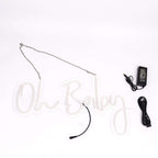 26" Oh Baby Neon Light Sign, LED Reusable Wall DÃ©cor Lights With 5ft Hanging Chain - Bell Racket Store