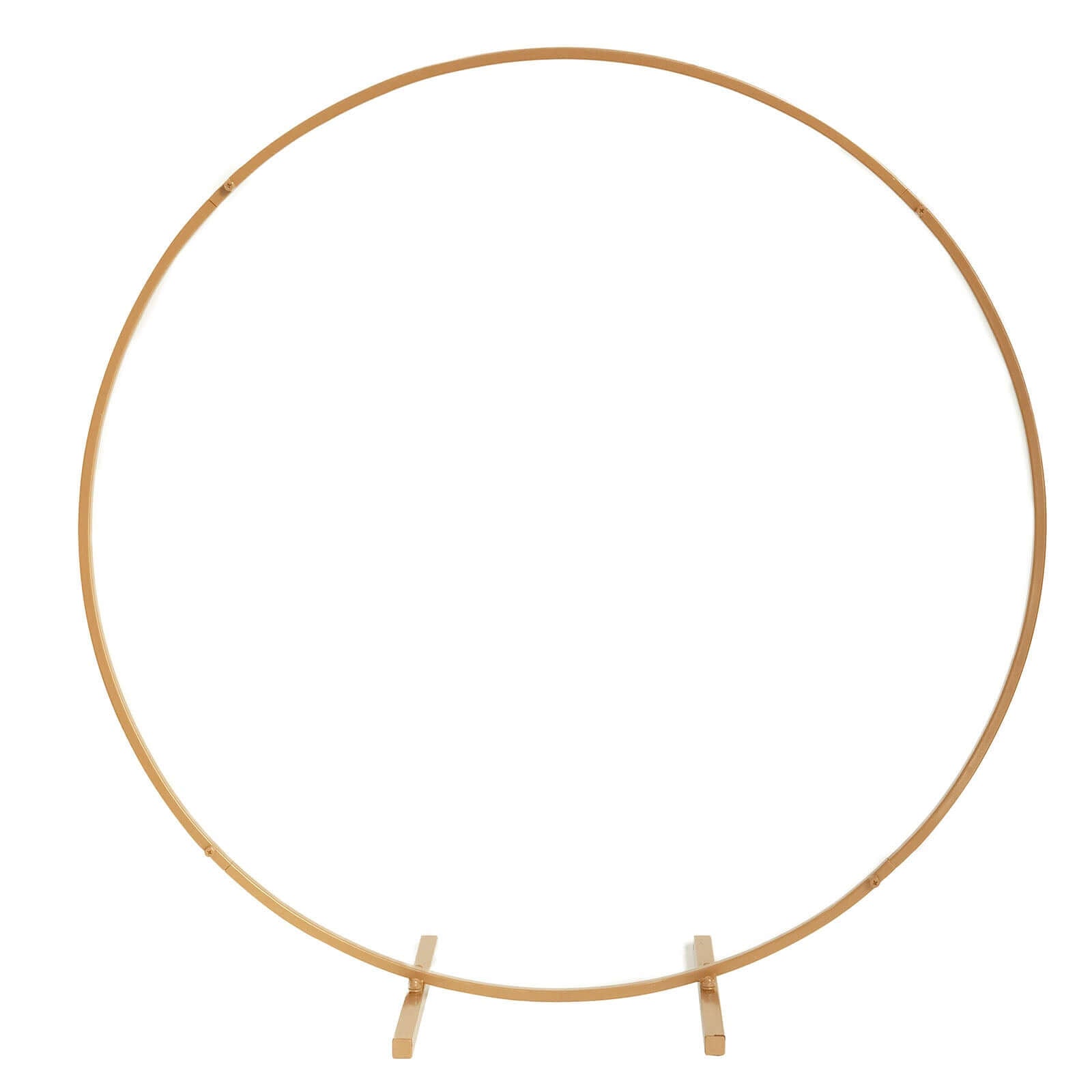 28" Gold Metal Round Hoop Wedding Centerpiece, Self Standing Table Floral Wreath Frame - Bell Racket Store