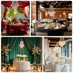 2ft Fountain Crystal Beaded Chandelier â€“ Hanging Pendant Light with Silver Metal Frame & Hook Chain, Elegant Tiered Design - Bell Racket Store