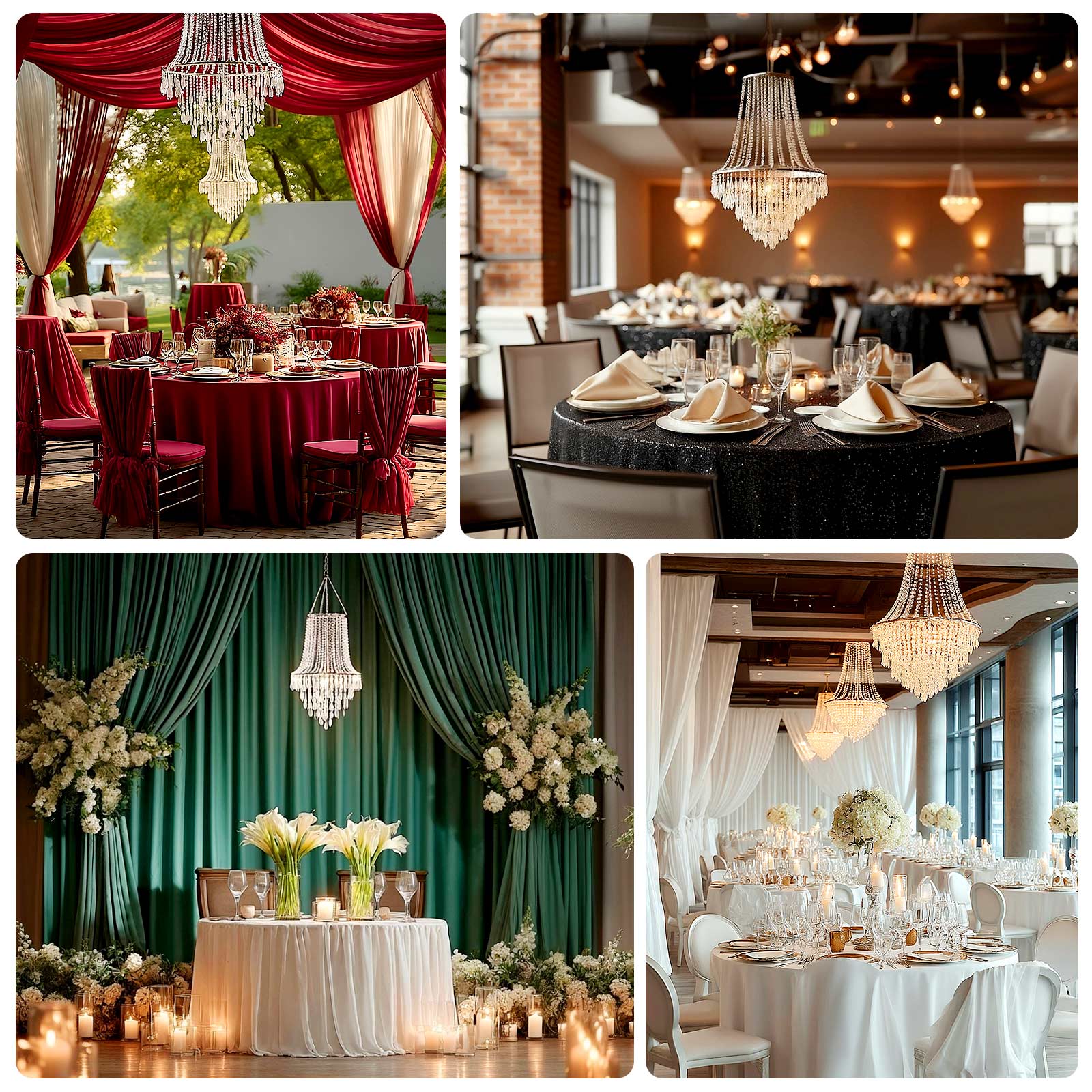 2ft Fountain Crystal Beaded Chandelier â€“ Hanging Pendant Light with Silver Metal Frame & Hook Chain, Elegant Tiered Design - Bell Racket Store