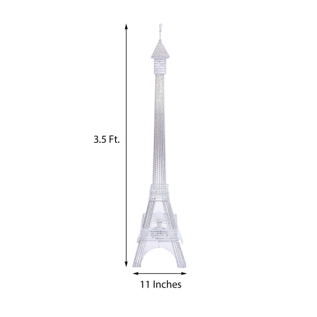 3.5ft Color Changing LED Metal Eiffel Tower Columns LED Lamp, Night Light Wedding Centerpiece