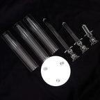 3 - Arm Round Crystal Glass Candelabra Clear Taper Design - Sophisticated Pillar Candle Holder Table Centerpiece for Weddings 23" - Bell Racket Store