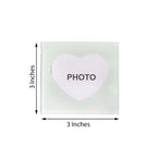 2 Pack 3" Heart Shaped Picture Frame Party Favors, Square Glass Coasters, Gift Wrapped With Thank You Tag