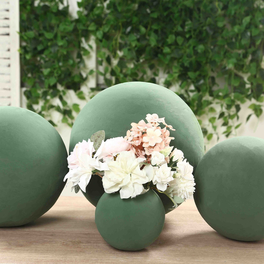3 - Pack 6" Green DIY Flower Arrangements Craft Foam Ball, Smooth Floral Foam Ball - Bell Racket Store