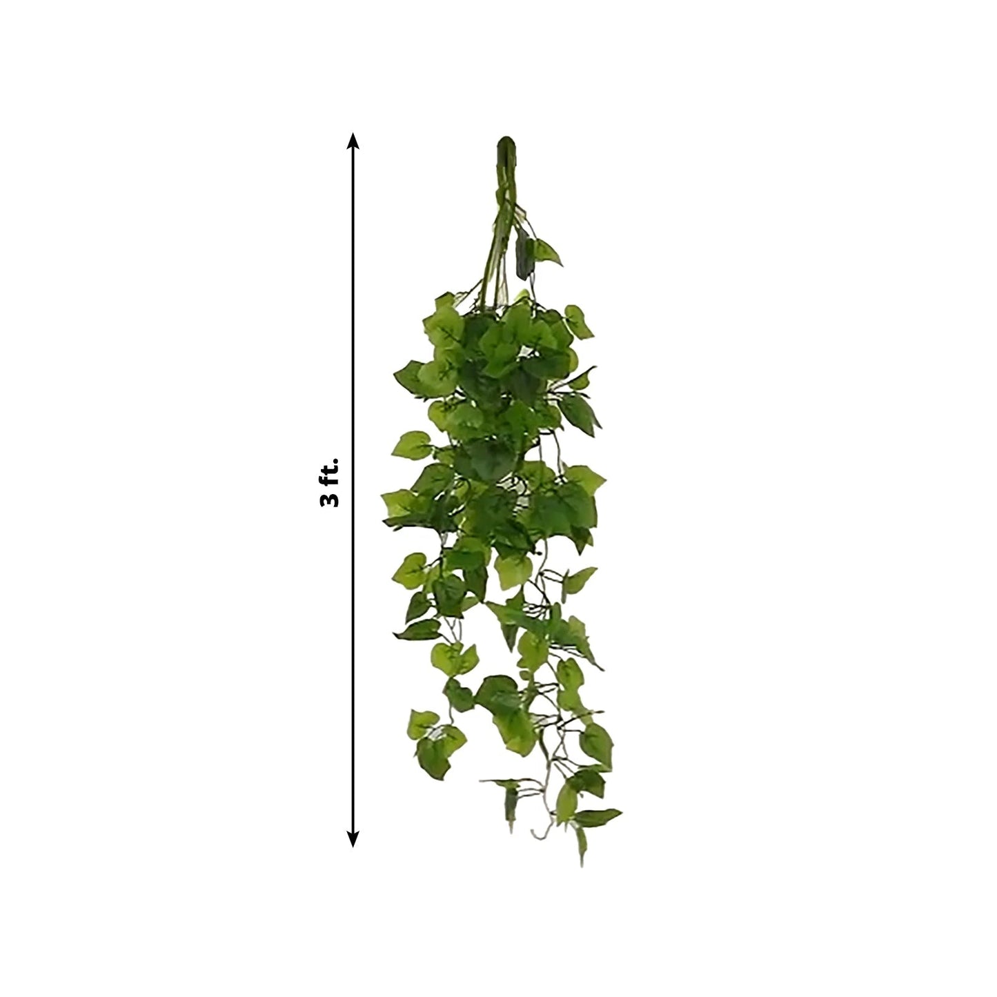 3 - Pack Hanging Bush Vines - 3ft Artificial Greenery, Cottonwood Leaves for Walls, Arches & Event Backdrops - Bell Racket Store