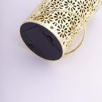 3 - Pack LED Decorative Hanging Lanterns Flower Design Gold - Battery Operated Lights 3"x5" - Bell Racket Store