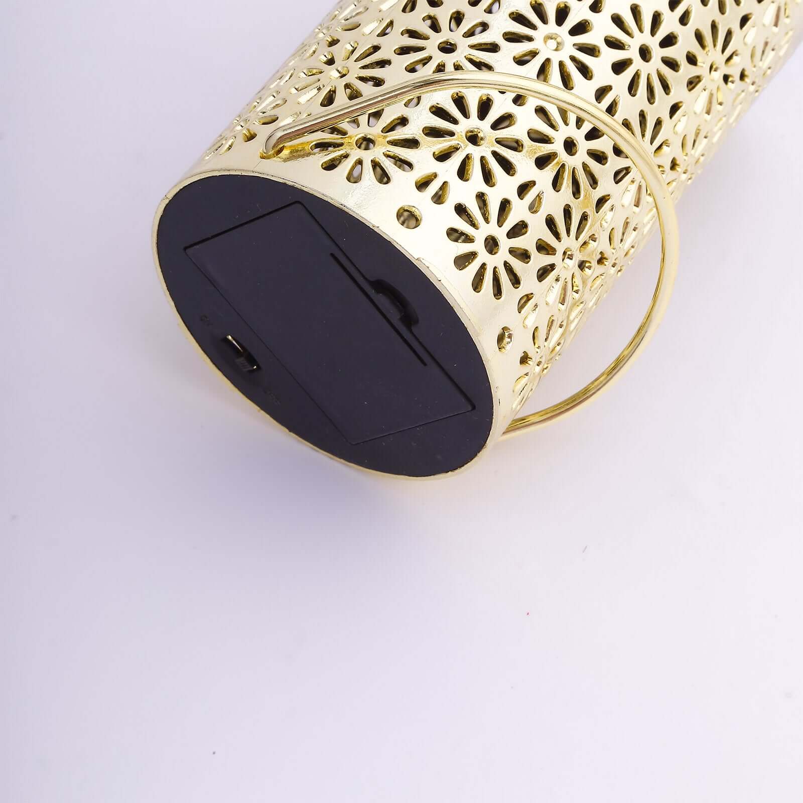 3 - Pack LED Decorative Hanging Lanterns Flower Design Gold - Battery Operated Lights 3"x5" - Bell Racket Store