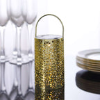 3 - Pack LED Decorative Hanging Lanterns Flower Design Gold - Battery Operated Lights 3"x5" - Bell Racket Store