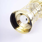 3 - Pack LED Tealight Candles Decorative Gold - Battery Operated Mini Lantern Lamps 7" - Bell Racket Store