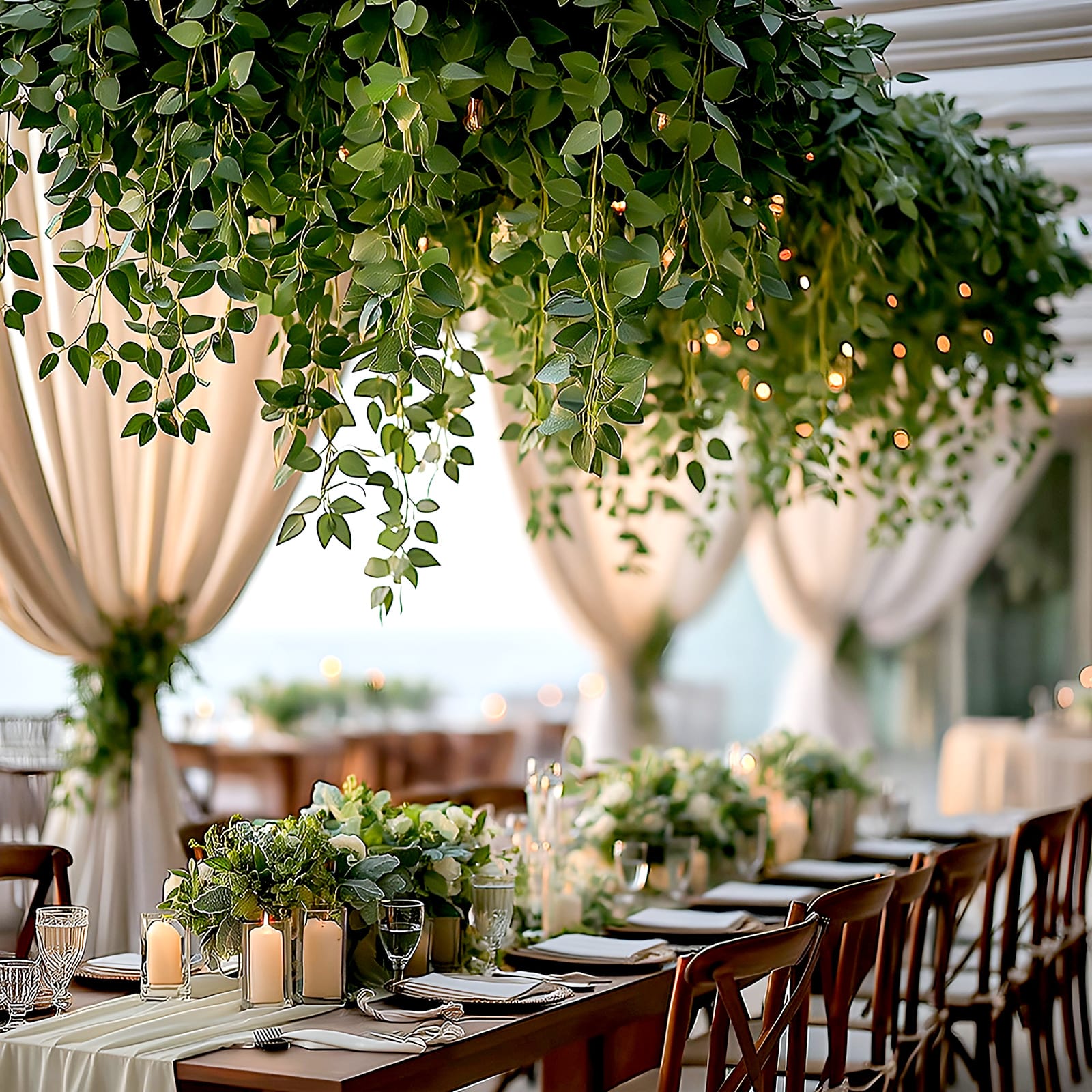 3 - Pack Silk Rose Leaf Hanging Plants 40" â€“ Realistic Artificial Greenery Vines for Home, Patio & Event Styling - Bell Racket Store