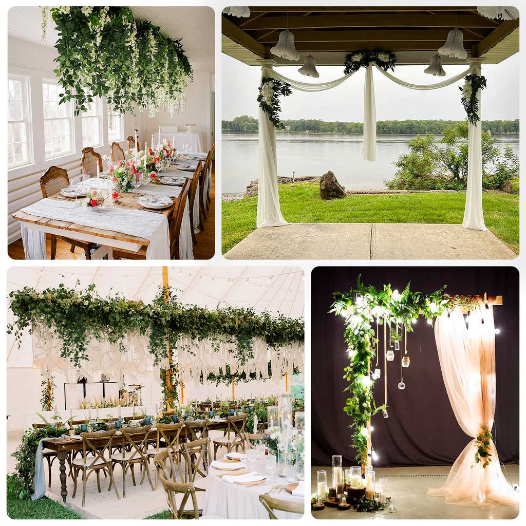 3 - Pack Silk Rose Leaf Hanging Plants 40" â€“ Realistic Artificial Greenery Vines for Home, Patio & Event Styling - Bell Racket Store