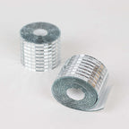 3 Pack Silver Self - Adhesive Glass Mirrors Mosaic Rolls, 9ft Mini Square Real Glass Mirror Tiles Stickers - Bell Racket Store