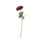 3 Stems Burgundy 27" Artificial Silk Chrysanthemum Bouquet Flowers, Large Faux Mum Branches - Bell Racket Store