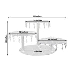 3 - Tier Acrylic Cake Stand Clear with Hanging Crystal Pendants â€“ Dessert Display for Weddings & Parties - Bell Racket Store