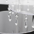 3 - Tier Acrylic Cake Stand Clear with Hanging Crystal Pendants â€“ Dessert Display for Weddings & Parties - Bell Racket Store