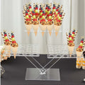3 - Tier Acrylic Square Ice Cream Cone Holder Clear - Foldable Multi - Purpose Dessert Display Stand with 72 - Slots for Stylish Food Presentation 18" Tall - Bell Racket Store