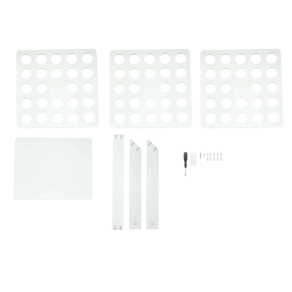 3 - Tier Acrylic Square Ice Cream Cone Holder Clear - Foldable Multi - Purpose Dessert Display Stand with 72 - Slots for Stylish Food Presentation 18" Tall - Bell Racket Store