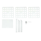 3 - Tier Acrylic Square Ice Cream Cone Holder Clear - Foldable Multi - Purpose Dessert Display Stand with 72 - Slots for Stylish Food Presentation 18" Tall - Bell Racket Store