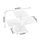 3 - Tier Acrylic Square Ice Cream Cone Holder Clear - Foldable Multi - Purpose Dessert Display Stand with 72 - Slots for Stylish Food Presentation 18" Tall - Bell Racket Store