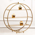 3-Tier Metal Round Cupcake Stand Matte Gold - Stylish Dessert Holder Appetizer Display for Modern Weddings Dessert Buffets & Celebrations 21"