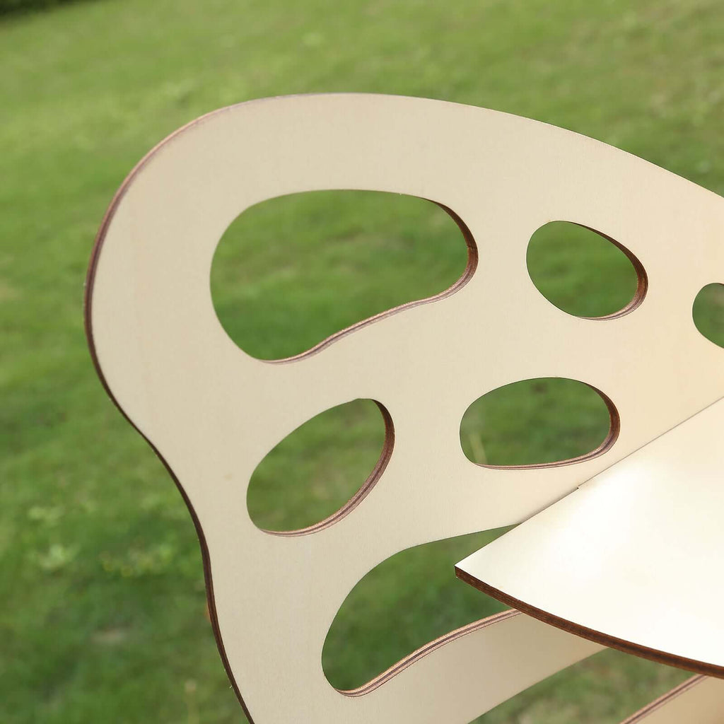 3 - Tier Wooden Cupcake Stand Butterfly Design Natural - Rustic Dessert Display Shelf Rack 24" - Bell Racket Store