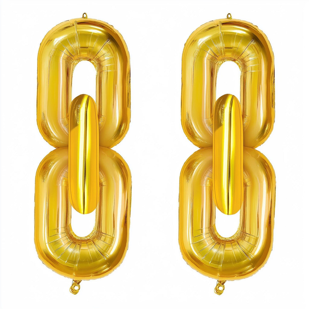30 - Pack 24" Gold Chain Foil Balloons â€“ Jumbo Link Mylar Balloons for 90s Hip Hop Party Arches Up to 44ft Long Balloon Chain - Bell Racket Store