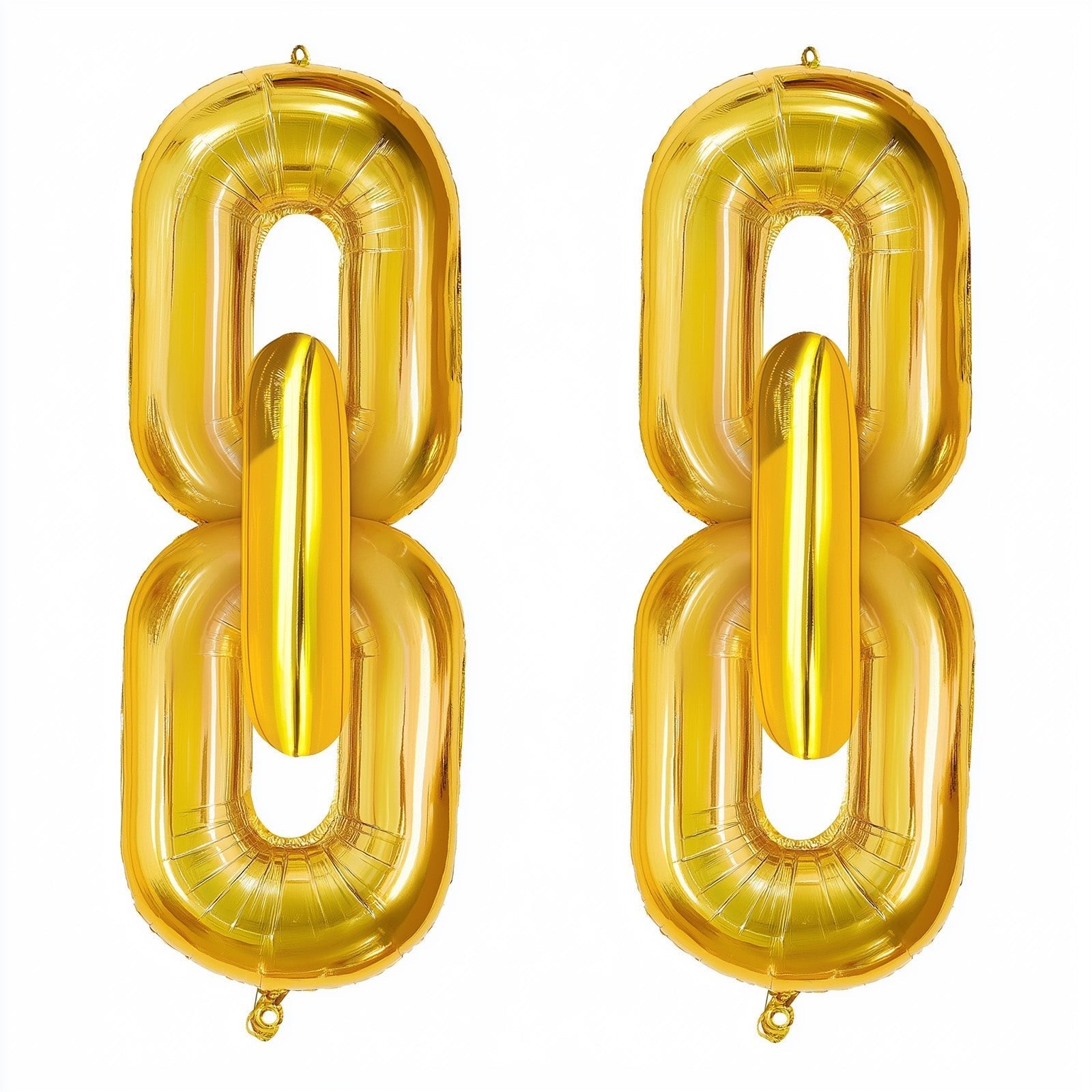 30 - Pack 24" Gold Chain Foil Balloons â€“ Jumbo Link Mylar Balloons for 90s Hip Hop Party Arches Up to 44ft Long Balloon Chain - Bell Racket Store