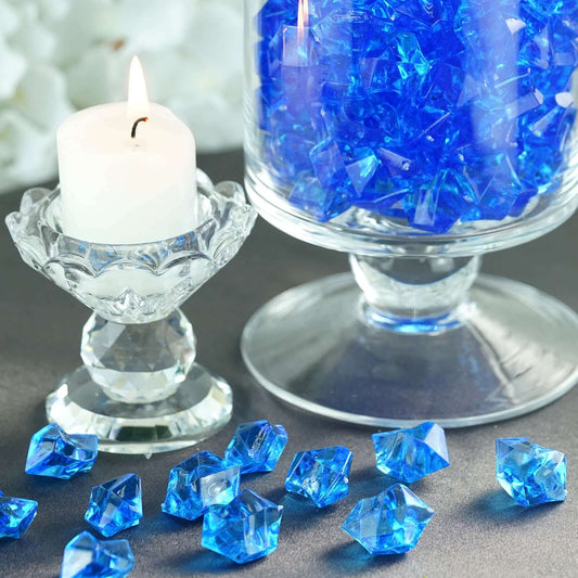 300 Pcs Acrylic Ice Bead Vase Fillers Large Ocean Blue - Stylish DIY Craft Crystals for Event Decor & Wedding Tables - NestOCart
