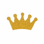 300 Pcs Glitter Princess Crown Paper Confetti Double - Sided Gold, Baby Shower Party Table Scatters - Decorative & Sparkling Design - Bell Racket Store
