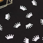 300 Pcs Glitter Princess Crown Paper Confetti Double - Sided Silver, Baby Shower Party Table Scatters - Decorative & Sparkling Design - Bell Racket Store