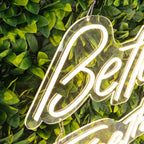 32" Better Together LED Neon Light Sign for Party or Home Wall Decor, Warm White Reusable Hanging Light With 5ft Chain - Bell Racket Store